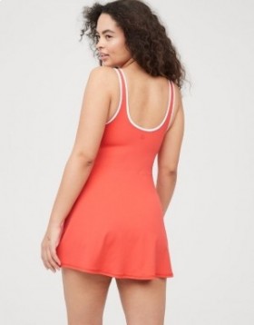 Aerie OFFLINE By Real Me Low Key Dress Red
