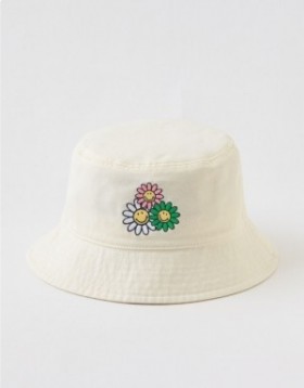 Aerie Smiley® Bucket Hats White