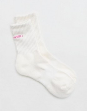 Aerie OFFLINE By Crew Socks White