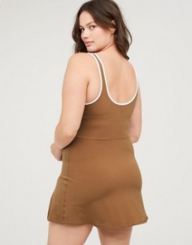 Aerie OFFLINE By Real Me Low Key Dress Brown