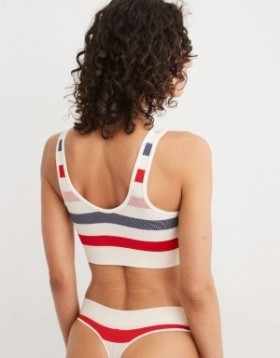 Aerie Superchill Cotton Seamless Scooplette Bras Red