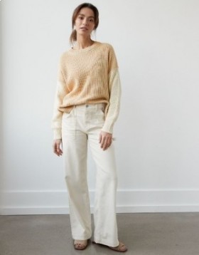 Aerie Long Weekend Crewneck Sweater Brown