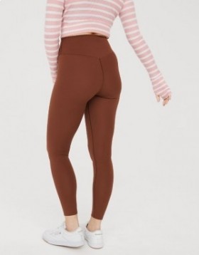 Aerie OFFLINE By Real Me XTRA Hold Up! Scallop leggings brown