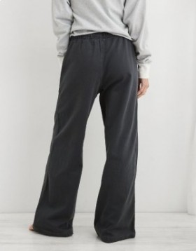 Aerie Me-Day Tie Waist Pants Gray