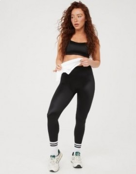 Aerie OFFLINE By Liquid Shine High Waisted Leggings Black