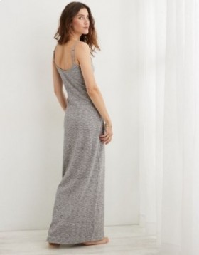 Aerie Bodycon Maxi Dress Gray