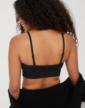 Aerie OFFLINE By Goals Ribbed Corset Sports Bras Black