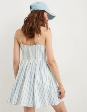 Aerie Love Of Linen Mini Dress Blue
