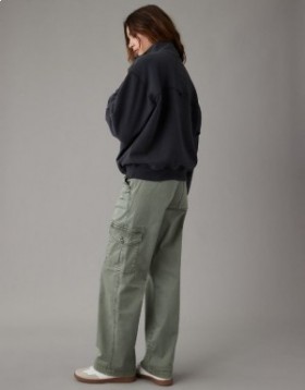 Aerie Quarter-Zip Fleece Sweatshirts Black
