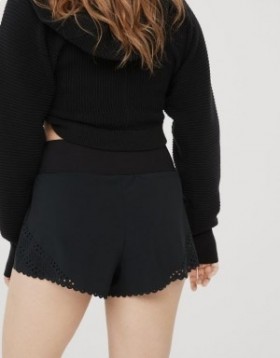 Aerie OFFLINE By Goals Lasercut Running Shorts Black