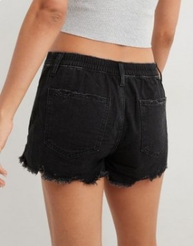 Aerie Daydream Denim Shorts Grey