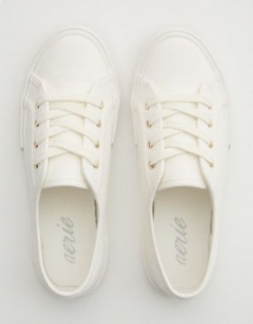 Aerie Lace Up Sneakers White