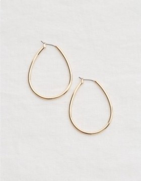 Aerie Teardrop Hoop Jewelry Gold
