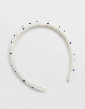 Aerie Beaded Hair Accessory White