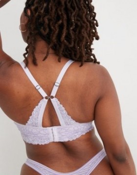 Aerie Sunnie Full Coverage Lightly Lined Bloom Lace Trim Bras Lavender