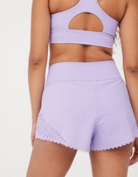 Aerie OFFLINE By Goals Lasercut Running Shorts Purple Wash