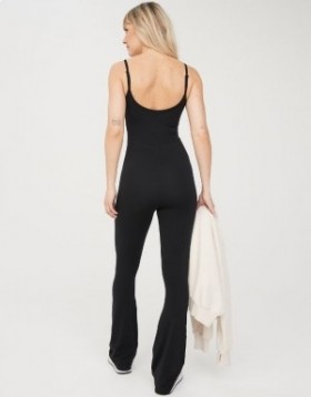 Aerie OFFLINE By Real Me Xtra Flare Jumpsuit Black