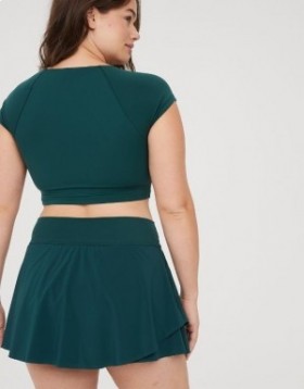 Aerie OFFLINE By Real Me Flowy Skirts Deep Green