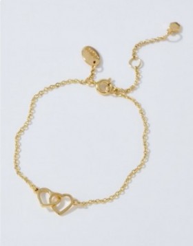 Aerie Double Heartcelet Jewelry Gold
