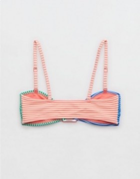 Aerie Ring Bandeau Bikini Top Multicolor