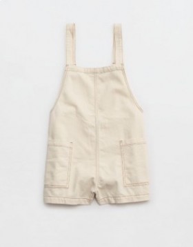 Aerie Denimalls Jumpsuit White