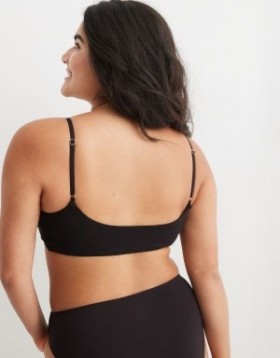 Aerie Slick Chicks Adaptive Lounge VELCRO®nd Fasteners Bras Black