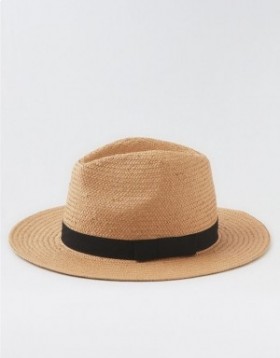 Aerie Straw Panama Hats Beige