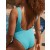 Aerie Shine Crinkle Birthday Scoop One Piece Swimsuits Blue