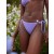 Aerie Crinkle Cheekiest Tie Bikini Bottoms Purple