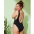Aerie Crinkle Birthday Scoop One Piece Swimsuits Black