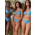 Aerie Terry Cheeky Bikini Bottoms Blue