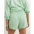 Aerie Pool-To-Party Linen Edition High Waisted Shorts Green