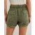 Aerie High Waisted Tie Waist Shorts Olive Green