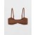 Aerie Crinkle Bandeau Bikini Top Dark Brown