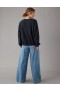  Aerie Crew Neck Fleece Sweatshirts Preto