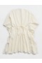  Vestido de capa com gravata de gaze Aerie branco