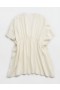 Vestido de capa com gravata de gaze Aerie branco