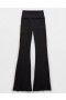  Aerie OFFLINE By The Hugger Leggings Flare Dobráveis Cintura Alta Pretas