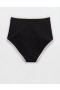  Aerie Wide Rib Cintura Alta Bikini Bottoms Preto