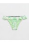  Aerie Calcinha de biquíni Cheeky com babados e cintura baixa, verde