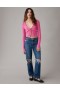  Cardigan Aerie Crochet Tie-Front Rosa