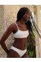  Top de biquíni Aerie Eyelet Straight Scoop Branco