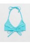  Top de biquíni Aerie Halter Voop azul