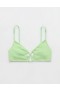  Top de biquíni Aerie Crinkle Lace Up Scoop Verde