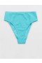  Aerie Shine Crinkle High Cut Cheeky Bikini Bottoms Azul