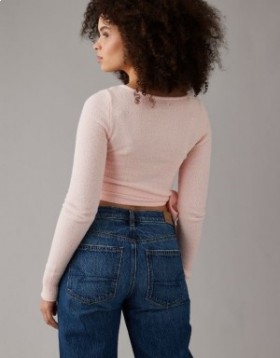Cardigan Aerie Cropped Ballet Wrap Rosa