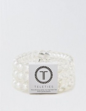 Aerie Teleties Grande Pacote com 3 Acessórios para Cabelo Branco