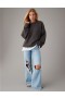  Aerie Whoa So Cozy gofri pulóver szürke