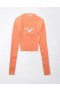  Aerie Cropped Ruched narancssárga pulóver