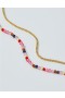  Aerie Multi Faceted Bead Belly Chain ékszer rózsaszín